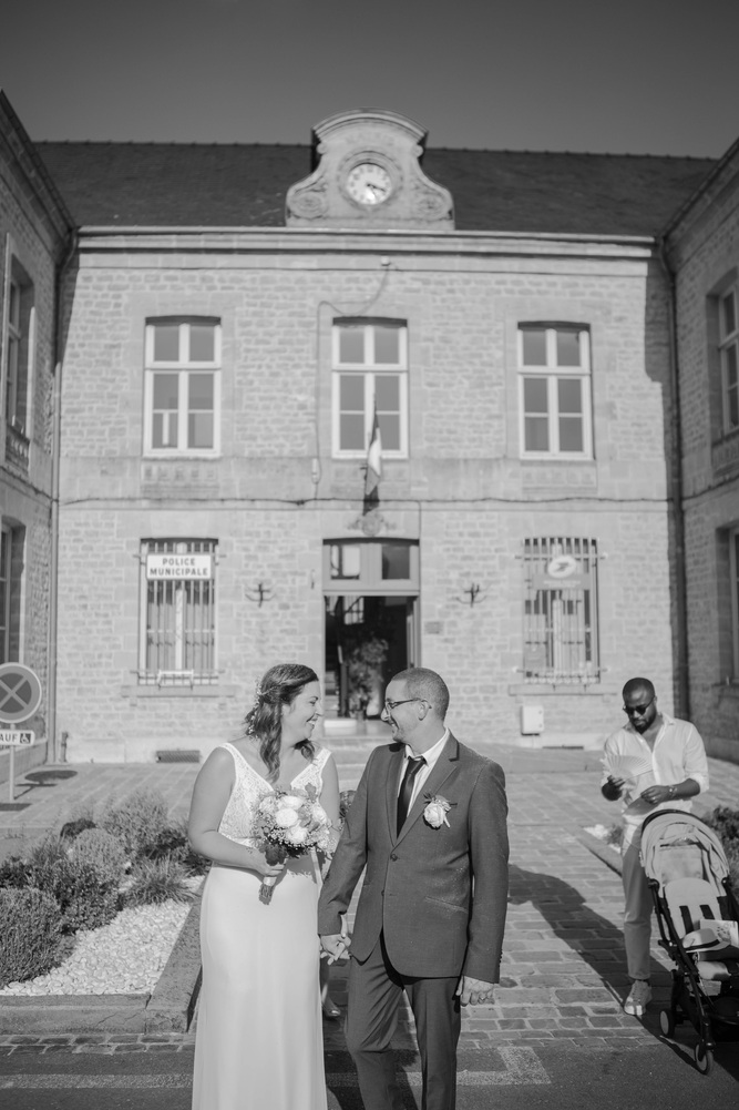 Sortie de mariage de la mairie de Floing 